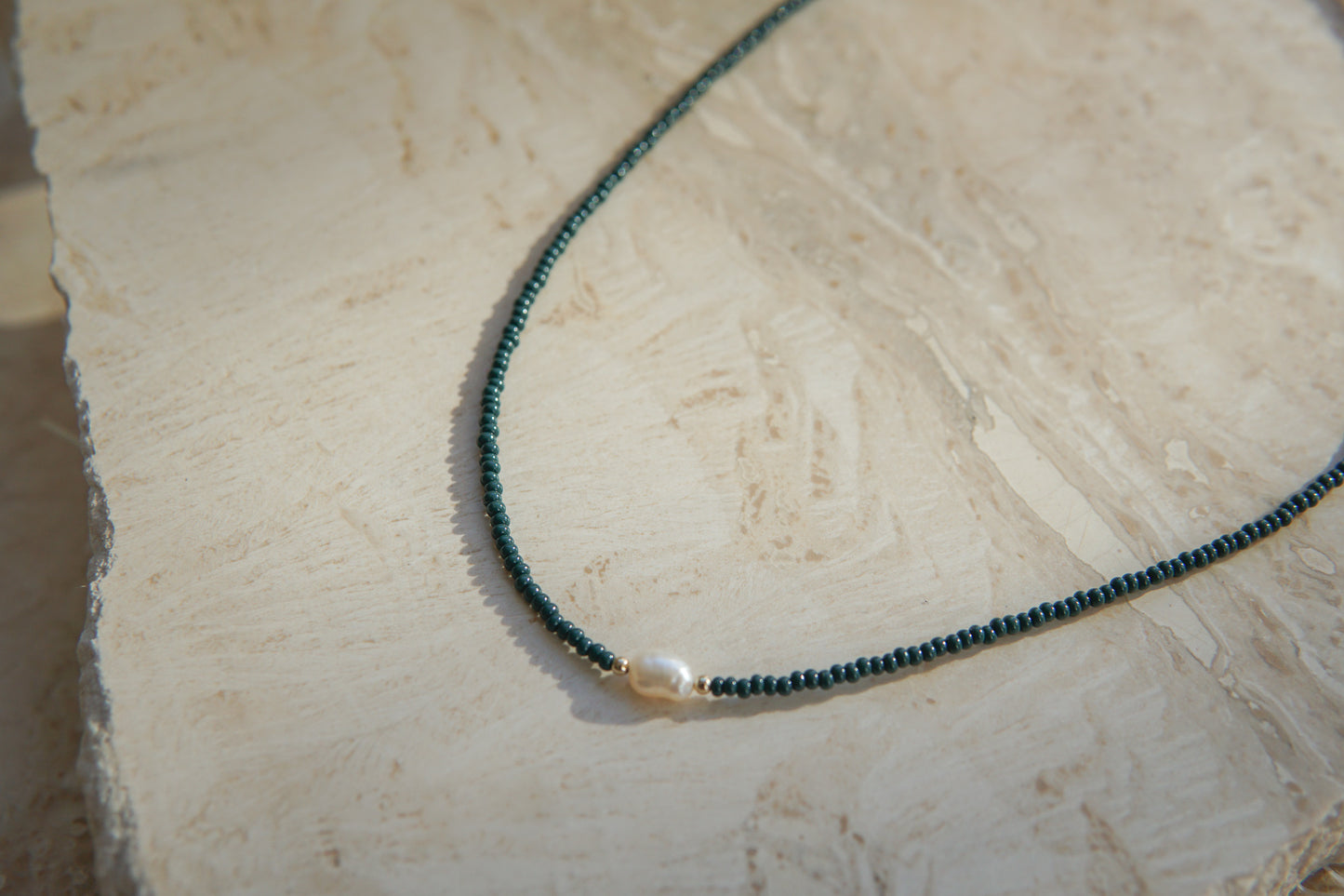 Louisa Necklace - Forrest Green MADE TO ORDER