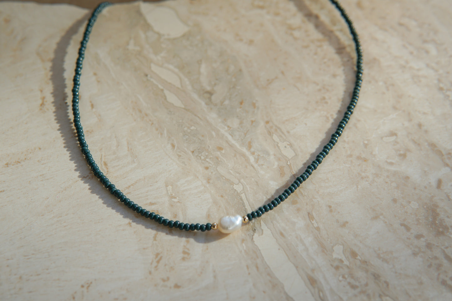 Louisa Necklace - Forrest Green MADE TO ORDER